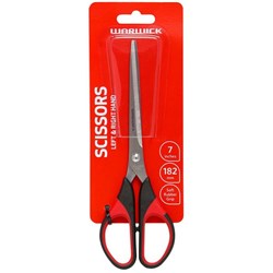 Warwick Soft Grip Scissors Left & Right Handed 182mm Black/Red