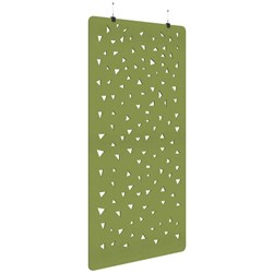 Fiord Acoustic Hanging Screen 1200x2250mm Shard Banana Green