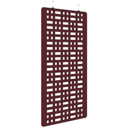 Fiord Acoustic Hanging Screen 1200x2250mm Grid Maroon