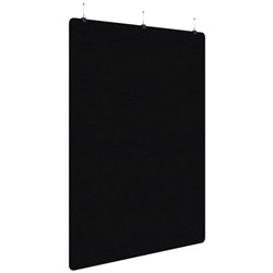Fiord Acoustic Hanging Screen 1800x2250mm Plain Panel Black