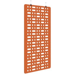 Fiord Acoustic Hanging Screen 1200x2250mm Grid Orange