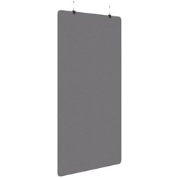 Fiord Acoustic Hanging Screen 1200x2250mm Plain Panel Grey
