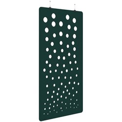 Fiord Acoustic Hanging Screen 1200x2250mm Bubble Peacock Green