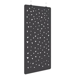 Fiord Acoustic Hanging Screen 1200x2250mm Shard Charcoal Grey