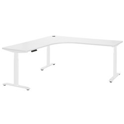 Amplify Electric Height Adjustable Workstation 1800x1800x750mm White/White