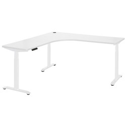 Amplify Electric Height Adjustable Workstation 1500x1500x600mm White/White