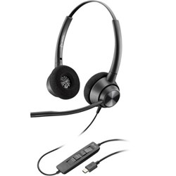 Poly EncorePro 767F9AA 320 Stereo Wired USB-C Headset TAA Black