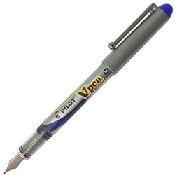 Pilot V Non Refillable Fountain Pen Medium Tip Blue