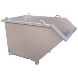 BlueAnt Forklift Tipping Bin With Pour Edge 1.25m 3 Silver