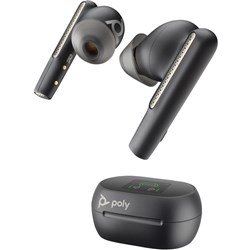 Poly Voyager Free 60+ UC Earbuds with BT700 USB-A Adaptor & Touchscreen Charge Case Carbon Black
