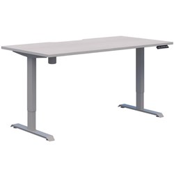 Fiord One Electric Height Adjustable Desk 1600x800mm Silver Strata/Silver
