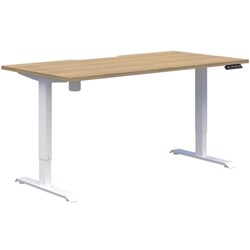 Fiord One Electric Height Adjustable Desk 1600x800mm Classic Oak/White