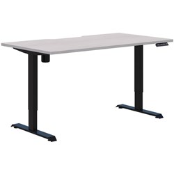 Fiord One Electric Height Adjustable Desk 1500x800mm Silver Strata/Black