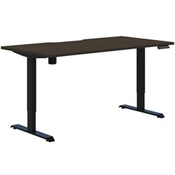 Fiord One Electric Height Adjustable Desk 1600x800mm Charred Oak Timberland/Black