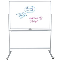 Boyd Visuals Acrylic Pivoting Mobile Whiteboard 1200 x 900mm