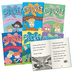 Beanstalk Books Cricket The Kid UK Phonics Phase 4 Decodable Chapter Books, Box of 6