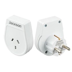 Jackson Slim Outbound Travel Adapter NZ/AU to Europe/Bali Plug