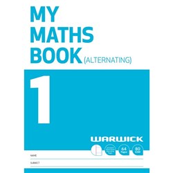 Warwick My Maths Book 1 10mm Quad Alternating Pages 32 Leaves