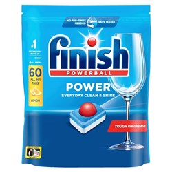 Finish Power Dishwashing Tablets Lemon Sparkle, Pack of 60
