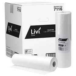 Livi Care Premium Couch Roll 2 Ply 7116, Carton of 9