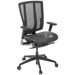 Shift Heavy Duty High Back Mesh Seat Black with Arms Black