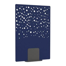 Satori Acoustic Divider Screen 1200x1800mm Bubbles Navy Peony