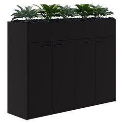 Fiord Storage Planter Hinged Door 1200x1600mm Black