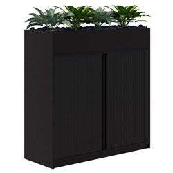 Fiord Planter Tambour Non Locking 1200x1200mm Black