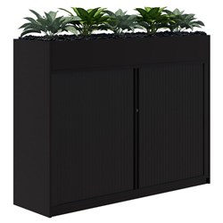 Fiord Planter Tambour Locking 1200x1600mm Black