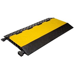 Dynamix 5-Channel Floor Cable Protector Heavy Duty 900x500mm Black/Yellow