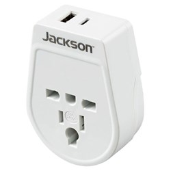 Jackson Slim Inbound Travel Adapter USA/Japan/Hong Kong to NZ/AU Plug with USB Charging Ports