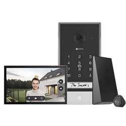 Ezviz Video Doorphone 2K Smart Home Solar Powered Charging Panel and 7" Monitor Set Black