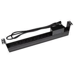 Dynamix 1RU 10 Outlet Horizontal Power Rail (10A IEC C13) 10 Amp