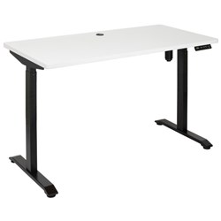 Amplify Electric Height Adjustable Desk Single Motor 80kg 1200x600mm White/Black