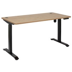 Amplify Electric Height Adjustable Desk Single Motor 120kg 1800x800mm Pacific Oak/Black