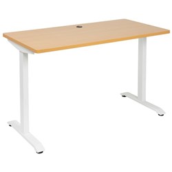 Amplify Straight Desk 1200x600mm Beech/White