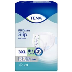 TENA ProSkin Bariatric Continence Slips Super Unisex 3XL, Carton of 4 Packs of 8