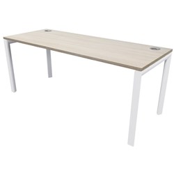 Novah Workstation Desk 1500x700mm Seasoned Oak/White