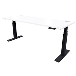 Rise Electric Height Adjustable Desk 1800x700mm White/Black