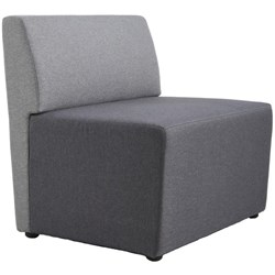 Konfurb Arco Series Straight Ottoman with Back Grey/Graphite