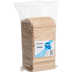 OfficeMax Wooden Stir Sticks 115x9mm, Pack of 1000