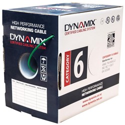 Dynamix Cat6 UTP Solid Cable Roll 305m Green