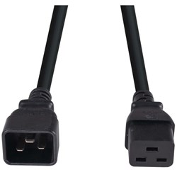 Dynamix IEC 16A Power Extension Cord C20 to C19 3m Black