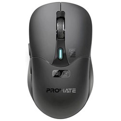 Promate Rechargeable Wireless Mouse Bluetooth & Receiver Plug Connectivity Black