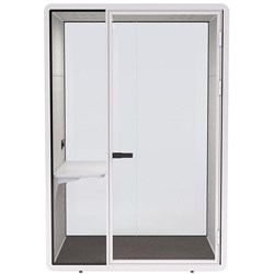 Haven Focus Office Pod 1500x2300mm White/Clear Glass