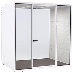 Haven Team Office Pod 2275x2300mm White/Clear Glass