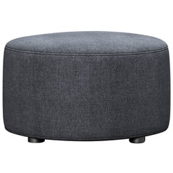 Ottoman Round 600x350mm Warwick Pushka Fabric/Steel
