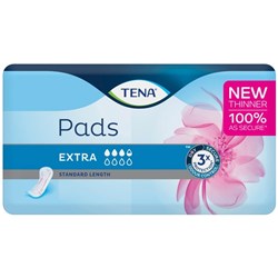 TENA Extra Continence Pads Standard Length, Carton of 12 Packs of 24