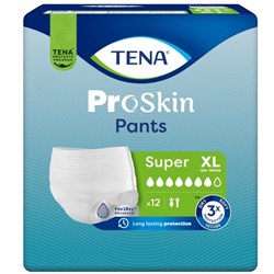 TENA ProSkin Continence Pants Unisex Super XL, Carton of 4 Packs of 12