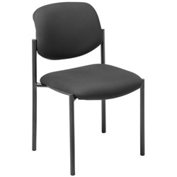 Eden Pause Visitor Stacking Chair Polyester Fabric/Black